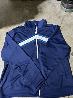 BCG Men’s Track Jacket XXL Navy Blue Full Zip Athletic NWT